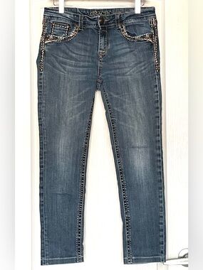 Grace in LA Easy Fit Embellished‎ Bootcut Jeans Size 28